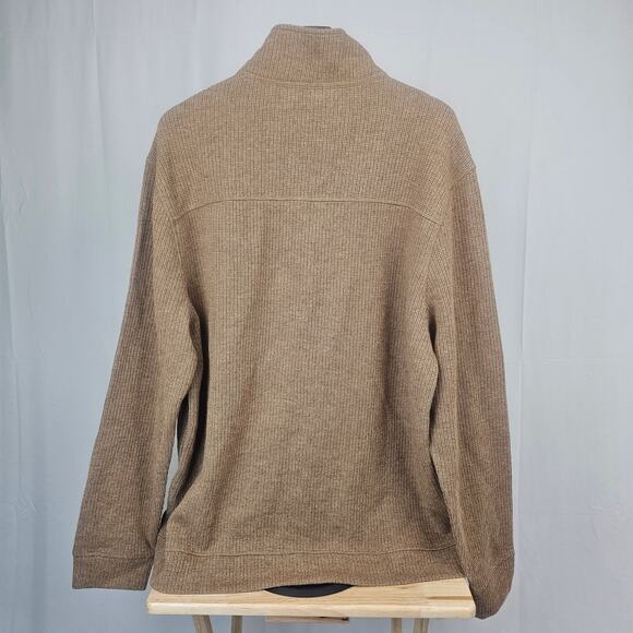 Toad & Co Recycled Wool Blend 1/4 Zip Sweater Men’s XXL Brown Eco Knit - Picture 2 of 4